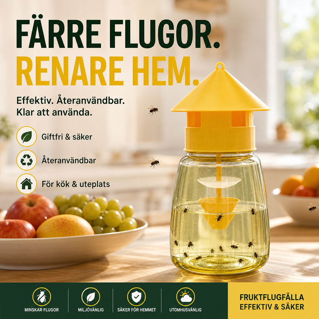 🛒 50% RABATT NU!  Hängande flugfälla – Lockar och fångar flugor, perfekt för kök, trädgård, camping och utomhusfester 🏡✨