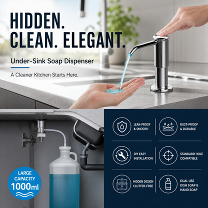 ⏰50% RABATT UNDER BEGRÄNSAD TID! 🧴🚿 Säg adjö till den otympliga tvålflaskan: denna inbyggda dispenser levererar tvål när det behövs, utan strul eller späll. 🍽️
