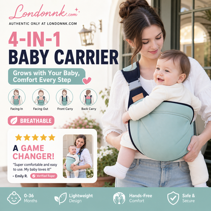 👶 50 % RABATT NU! 🧺 4-i-1 bärsele med ventilerande mesh – 0–36 månader, fram & rygg – nära barnet, händerna fria 💕