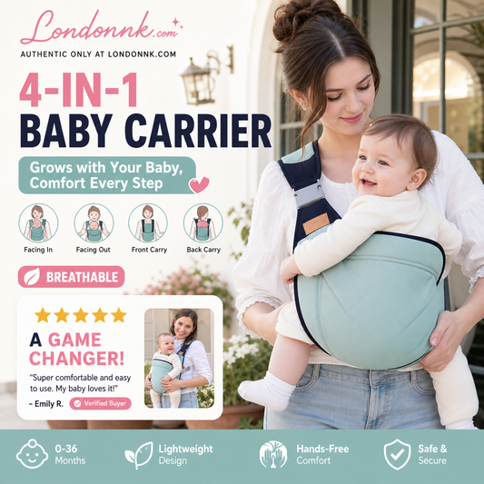 👶 50 % RABATT NU! 🧺 4-i-1 bärsele med ventilerande mesh – 0–36 månader, fram & rygg – nära barnet, händerna fria 💕