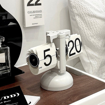 🎁Modern Digital Mechanical Retro Flip Down Clock wіth Internal Gear Operated