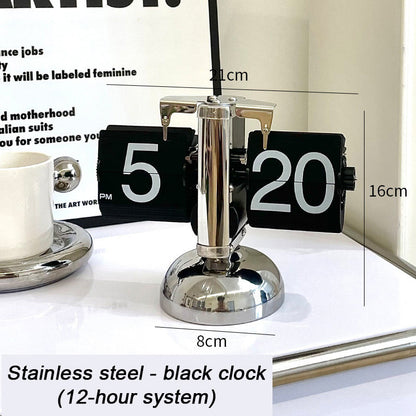 🎁Modern Digital Mechanical Retro Flip Down Clock wіth Internal Gear Operated