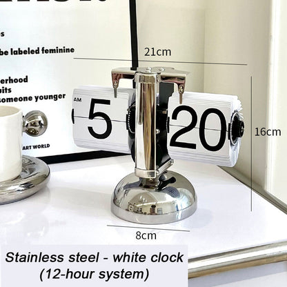 🎁Modern Digital Mechanical Retro Flip Down Clock wіth Internal Gear Operated