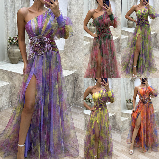 ⏳Aktion zum Muttertag!!Begrenzte Zeit 50% Rabatt💥🌸Frühjahrs-Specials🌸 Damen Tüll Unregelmäßiges Kleid Kleider