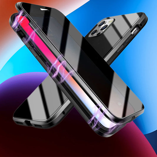 Doppelseitige Schutzhülle aus gehärtetem Glas für das Telefon~Blicksicher + wasserdicht + sturzsicher
