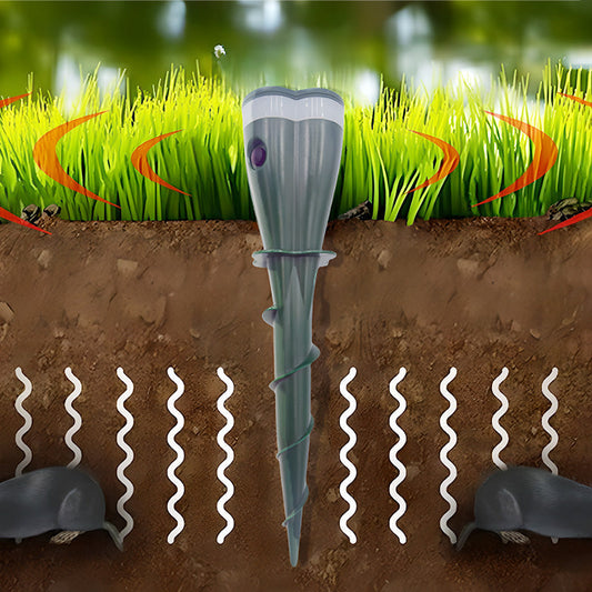 🔥Heißer Verkauf(45% Rabatt)🔥 Solarbetriebener, wasserdichter Schraub-Wühlmausschreck