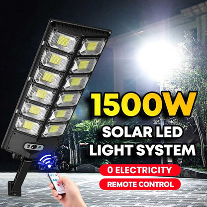 🔥1500W LED-belysningssystem för solenergi