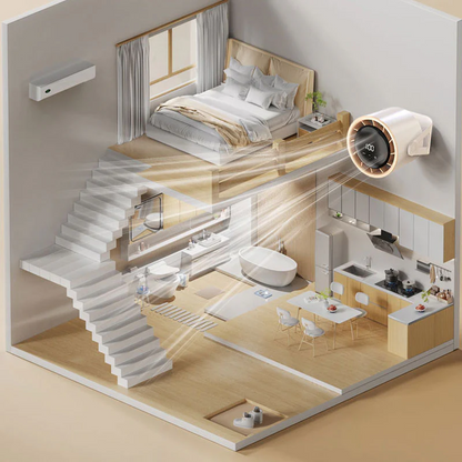 Tragbarer, wiederaufladbarer Tischventilator