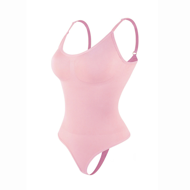 Sexy, nahtloser, formender Body für Damen mit tiefem V-Ausschnitt und verstellbaren Spaghetti-Trägern
