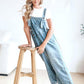 ❤️SOMMERANGEBOT - 50% RABATT❤️Süße Damen-Latzhose im Jumpsuit-Stil aus Destroyed Denim mit Knöpfen