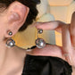 Elegant Gray Beads Stud Earrings