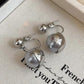Elegant Gray Beads Stud Earrings