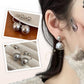 Elegant Gray Beads Stud Earrings