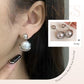 Elegant Gray Beads Stud Earrings