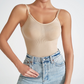 Sexy, nahtloser, formender Body für Damen mit tiefem V-Ausschnitt und verstellbaren Spaghetti-Trägern