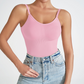 Sexy, nahtloser, formender Body für Damen mit tiefem V-Ausschnitt und verstellbaren Spaghetti-Trägern