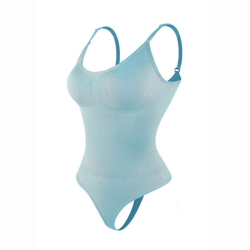 Sexy, nahtloser, formender Body für Damen mit tiefem V-Ausschnitt und verstellbaren Spaghetti-Trägern