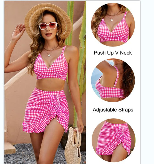 🌸Frühjahr-Sommer-Promotion-Periode! -Dick gestreifter Bikini mit hoher Taille 🌸（52% Rabatt）