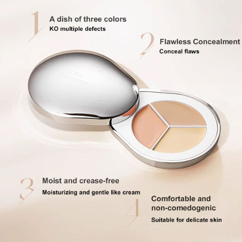 3-in-1 feuchtigkeitsspendende langanhaltende Concealer-Palette