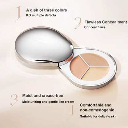 3-in-1 feuchtigkeitsspendende langanhaltende Concealer-Palette