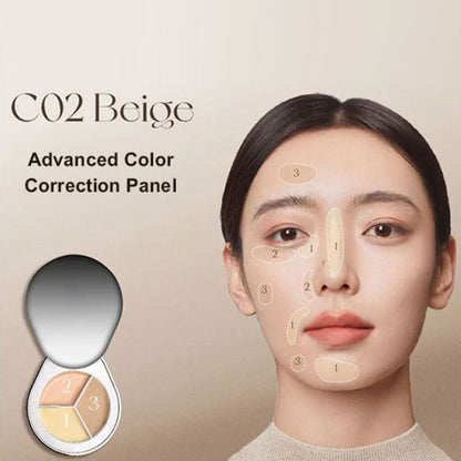 3-in-1 feuchtigkeitsspendende langanhaltende Concealer-Palette