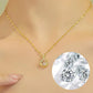 Strass-Anhänger mit goldfarbener Kupfer- und Titan-Stahlkette