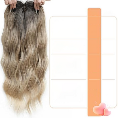 Gewelltes Clip-In-Haarteil mit Pony für dünner werdendes Haar