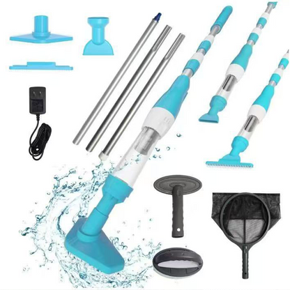 🏊3-in-1-Multifunktion-Pool-Reinigungsartefakt - Staubsaugbürste-Absaugung mit einem Klick fertig! Für Pool/Fischbecken/Badewanne Komplettes Zubehör