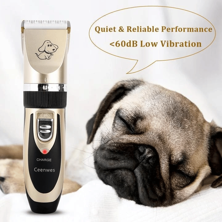 🥳2026 HETT ERBJUDANDE🥳💞50K+ SÅLDA! 🐾✂️ 50% RABATT! Tyst hårklippningsset för husdjur – sladdlös, keramiska blad, 4 distanskammar. För katter, hundar & hästar. Tyst trimning! 🔋💚