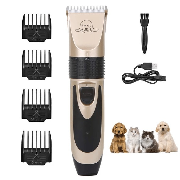 🥳2026 HETT ERBJUDANDE🥳💞50K+ SÅLDA! 🐾✂️ 50% RABATT! Tyst hårklippningsset för husdjur – sladdlös, keramiska blad, 4 distanskammar. För katter, hundar & hästar. Tyst trimning! 🔋💚