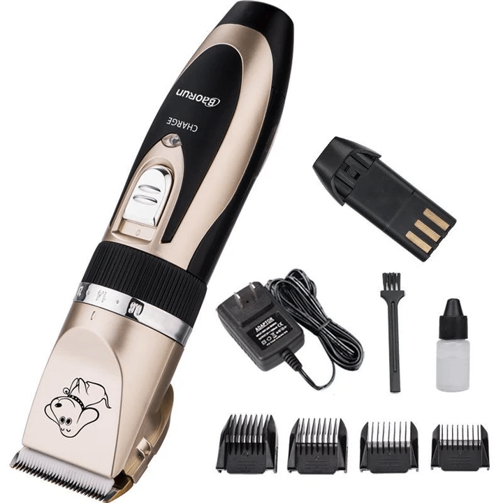 🥳2026 HETT ERBJUDANDE🥳💞50K+ SÅLDA! 🐾✂️ 50% RABATT! Tyst hårklippningsset för husdjur – sladdlös, keramiska blad, 4 distanskammar. För katter, hundar & hästar. Tyst trimning! 🔋💚