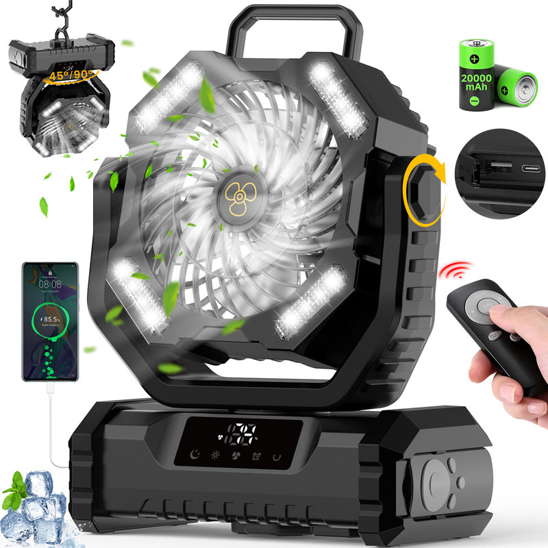 Tragbarer oszillierender Ventilator mit Fernbedienung
