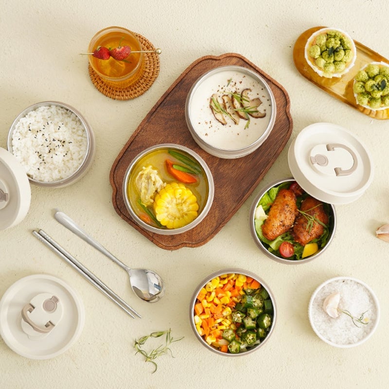 🍱 50% RABATT NU! 🥗 Bärbar Isolerad Lunchbehållare i 304 Rostfritt Stål – Läckagesäker & Håller Maten Varm i 4 Timmar ✨