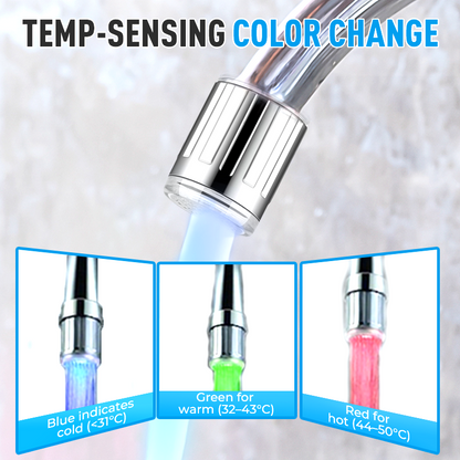 LED-Wasserhahn – 3-Farben-Temperatursensor und Regenbogenlichtmodi