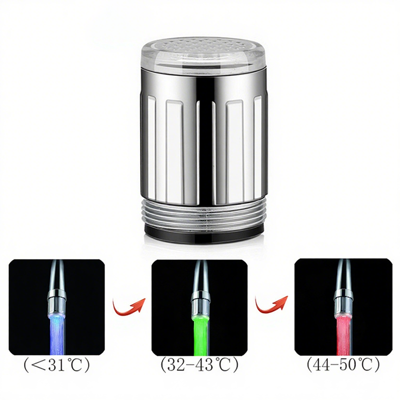 LED-Wasserhahn – 3-Farben-Temperatursensor und Regenbogenlichtmodi