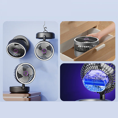 💥Heißer Verkauf💥 4-in-1 tragbarer Klappventilator mit Licht