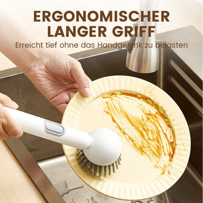 Drehbare Reinigungsbürste mit langem Griff für Geschirr und Töpfe