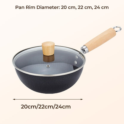 Fischschuppenmuster-Pfanne mit flachem Boden und Antihaftbeschichtung