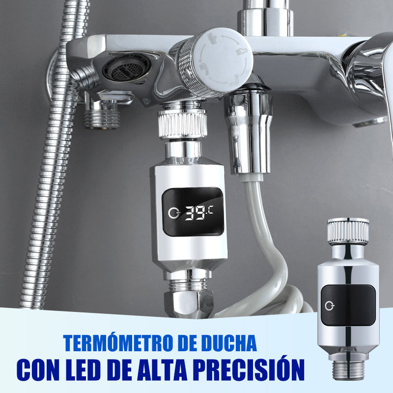 🚿 50% RABATT! 🌡️ LED-DUSCHTERMOMETER - Exakt Temperaturvisning med Storskärm, Enkel Monteringen utan Verktyg, Vattentät Design för Moderna Badrum 🛁✨