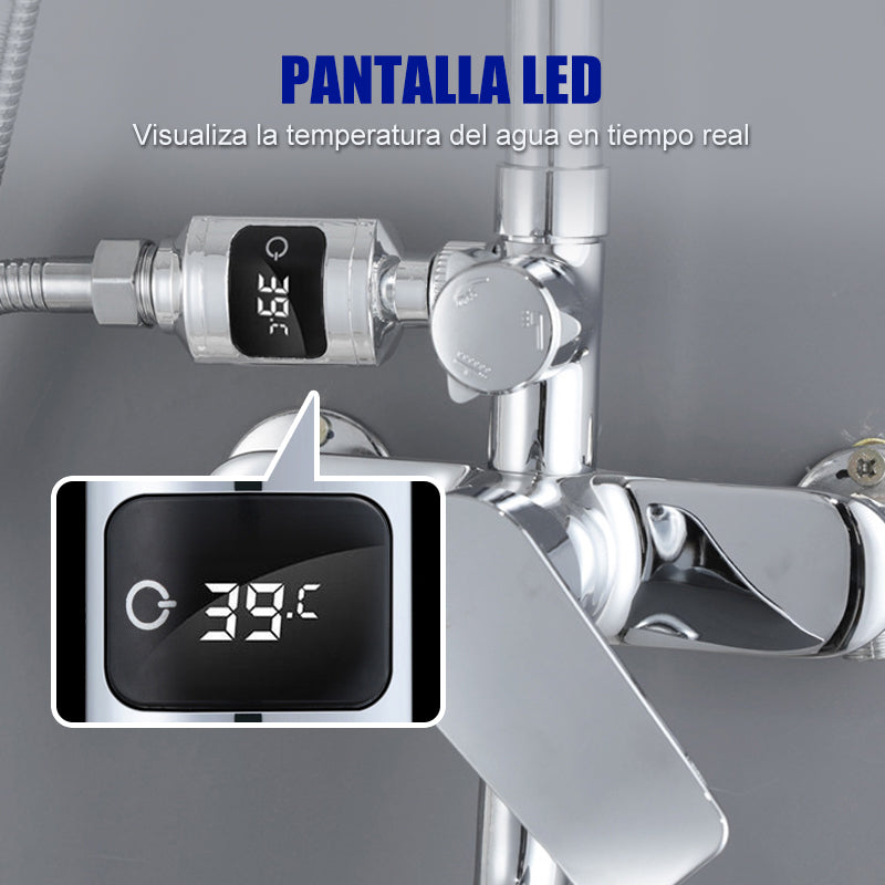 🚿 50% RABATT! 🌡️ LED-DUSCHTERMOMETER - Exakt Temperaturvisning med Storskärm, Enkel Monteringen utan Verktyg, Vattentät Design för Moderna Badrum 🛁✨