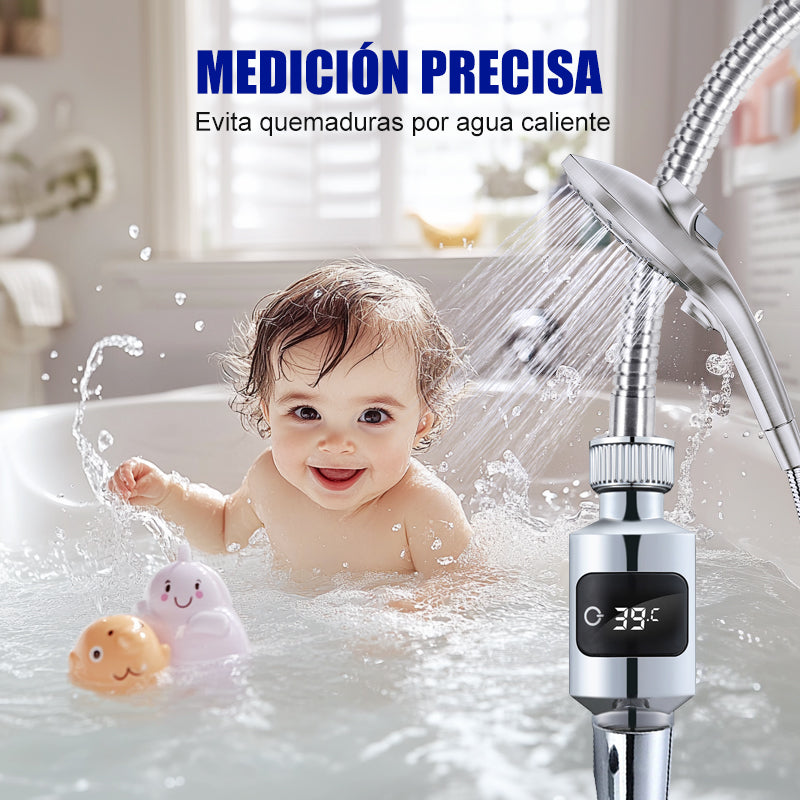 🚿 50% RABATT! 🌡️ LED-DUSCHTERMOMETER - Exakt Temperaturvisning med Storskärm, Enkel Monteringen utan Verktyg, Vattentät Design för Moderna Badrum 🛁✨