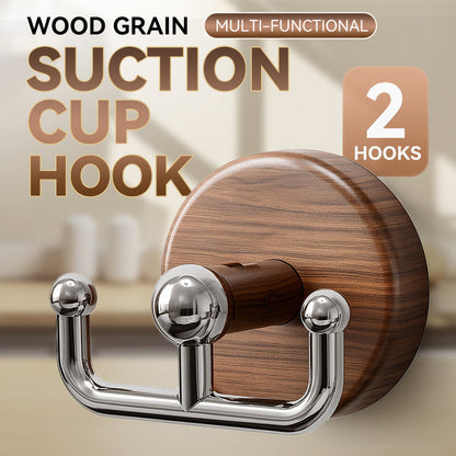 Multifunktionaler Saugnapfhaken mit Holzmaserung