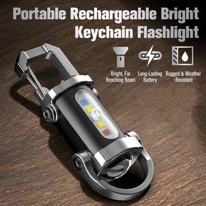 🔥⏳50% RABATT NU!🔦Bärbar Uppladdningsbar Kraftfull Nyckelringsficklampa✨