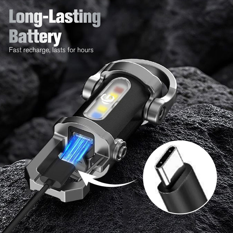 🔥⏳50% RABATT NU!🔦Bärbar Uppladdningsbar Kraftfull Nyckelringsficklampa✨