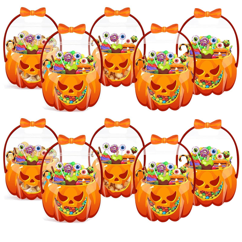 👻Halloween-bästsäljare🎃Halloween-transparenta pumpapåsar✨Perfekta för fester, trick-or-treat och klassrumspresenter