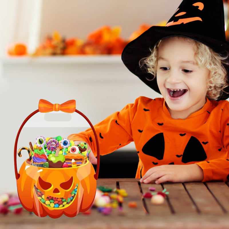 👻Halloween-bästsäljare🎃Halloween-transparenta pumpapåsar✨Perfekta för fester, trick-or-treat och klassrumspresenter