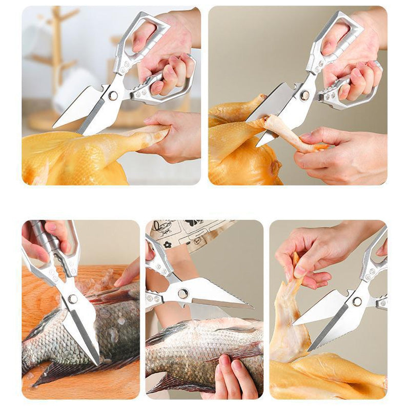 ⏳⏰Multifunktionell kraftig kökssax✂️Ergonomiskt handtag, kraftbesparande, vass och hållbar🦴