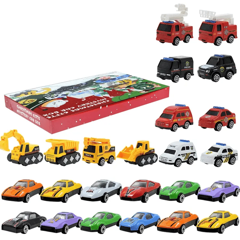 🎁 50% RABATT NU! Byggteknikfordon Adventskalender – 24 överraskningar, diecast-modeller & lärorik lek – perfekt för julkalendern och små ingenjörer 🏗️🚛