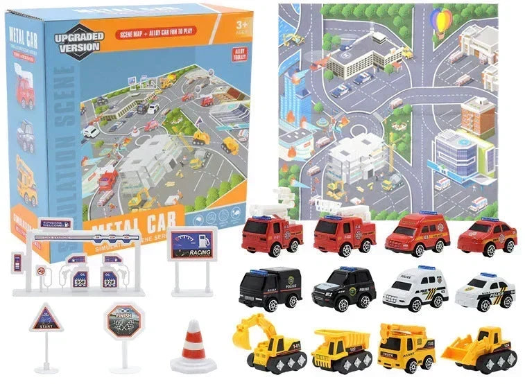 🎁 50% RABATT NU! Byggteknikfordon Adventskalender – 24 överraskningar, diecast-modeller & lärorik lek – perfekt för julkalendern och små ingenjörer 🏗️🚛