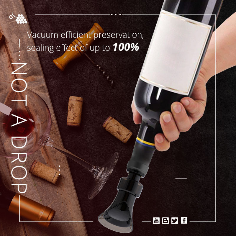 🍷 2-i-1-vinsparare med vakuumpump och förseglare – bevarar färskheten och aromen